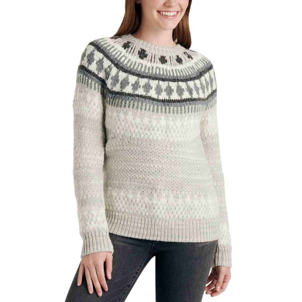 New Lucky Brand Fair Isle Crewneck Sweater